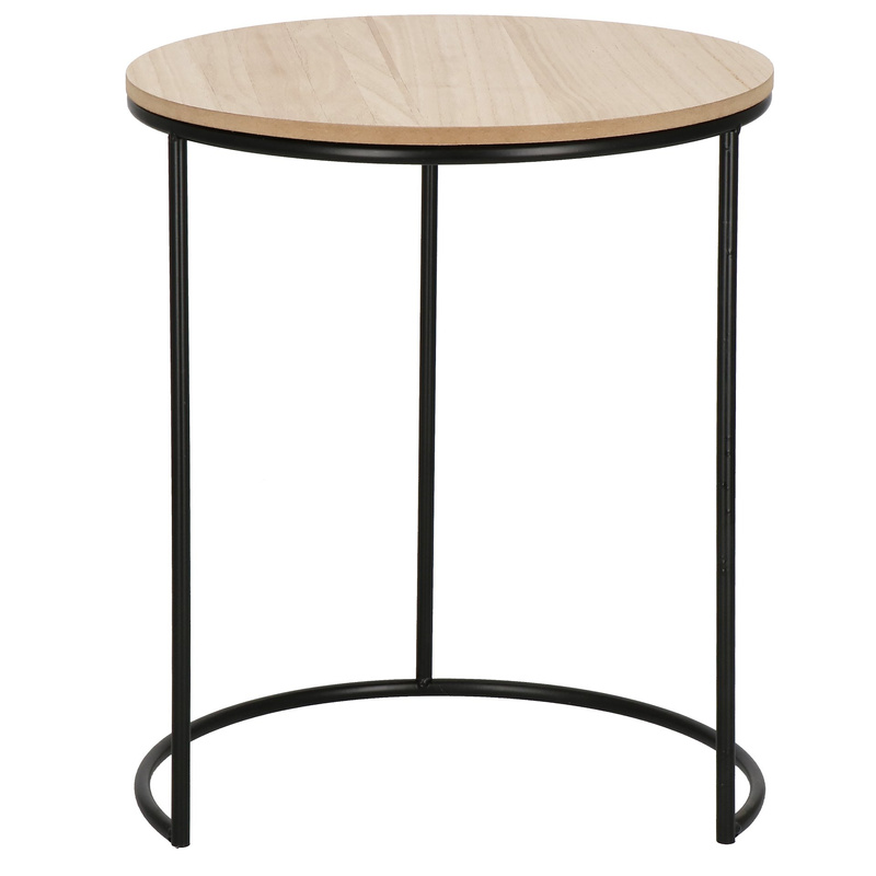 Stolik kawowy metalowy nowoczesny okrągły metalowy industrialny do salonu loft