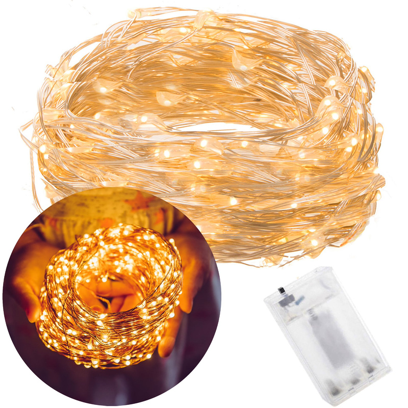 Lampki choinkowe 100 LED  biały ciepły