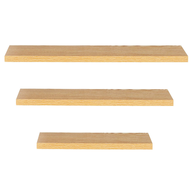 Półki wiszące 3 szt. na przyprawy, książki półki ścienne do pokoju kuchni nowoczesne brązowe