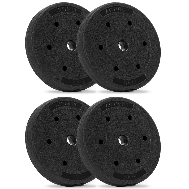 Obciążenie bitumiczne 5 kg 4 szt. talerz kompozytowy do sztangi 29 mm krążek do hantli