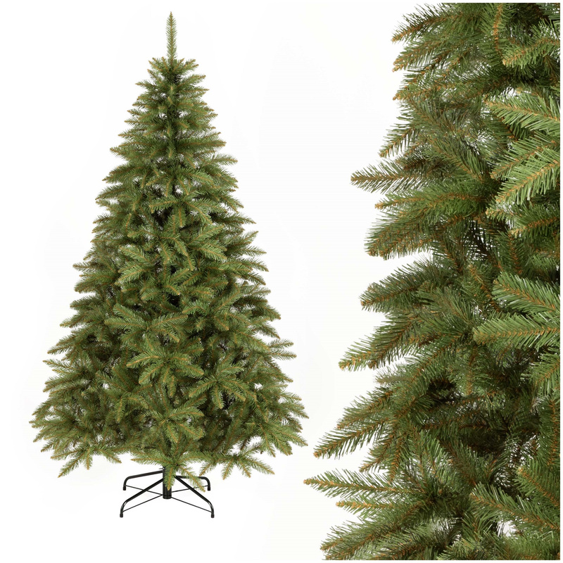 Sztuczna choinka 220 cm Świerk skandynawski gęsty jak żywy drzewko świąteczne