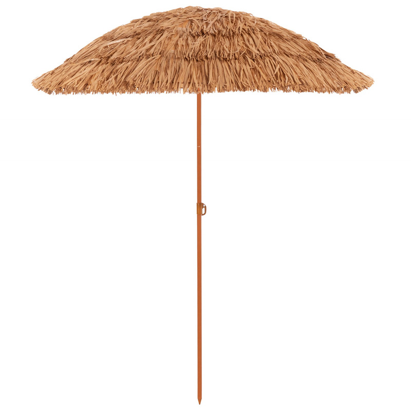 Parasol ogrodowy, składany parasol plażowy, z regulacją wysokości, hawajski, brązowy