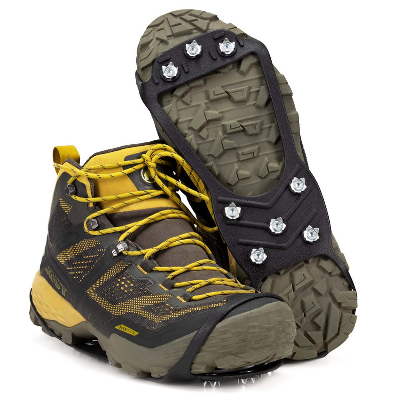 Raczki na buty turystyczne, antypoślizgowe nakładki kolce rozmiar 41-45 czarne