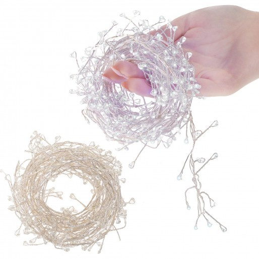 Lampki dekoracyjne 100 LED druciki biały zimny