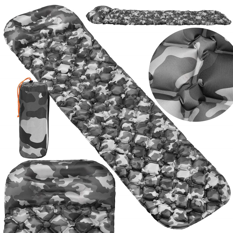 Karimata, materac dmuchany, trekingowy, biwakowy 190x58x4 cm moro