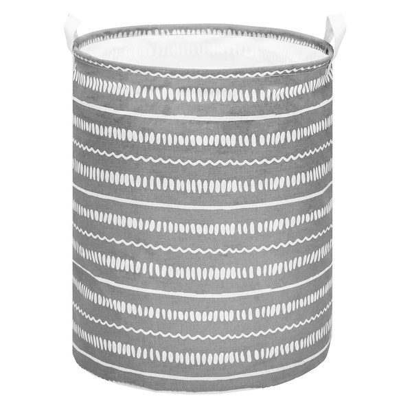 Kosz do przechowywania pojemnik na zabawki ubrania kremowo-szary