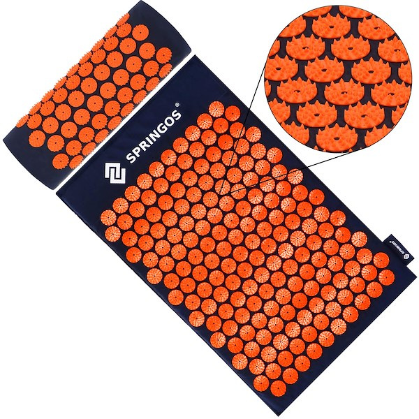 Mata relaksacyjna do akupresury 65x41 cm z poduszką do masażu, regeneracji