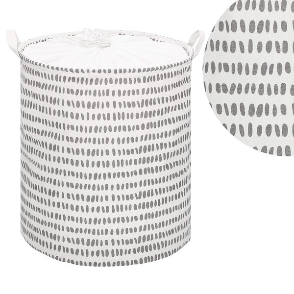 Kosz do przechowywania pojemnik na zabawki ubrania szare plamki