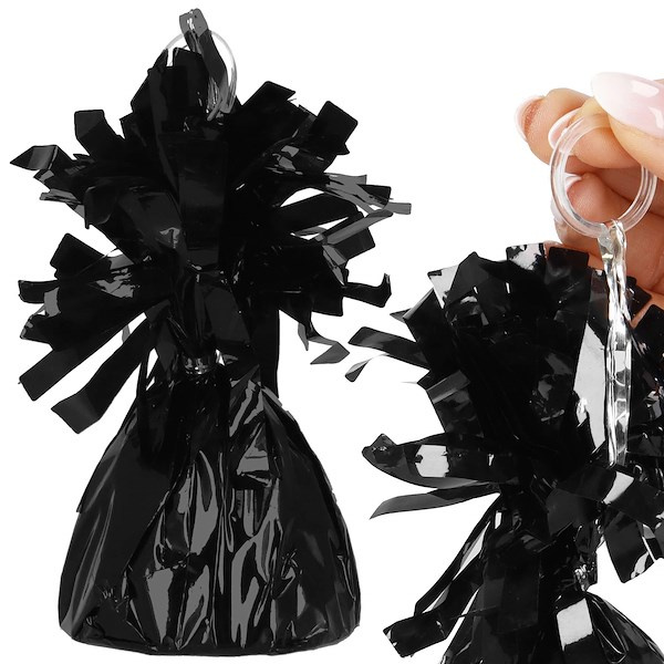 Ciężarek do balonów foliowy obciążenie 130g czarny