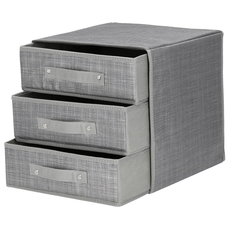 Organizer do szuflady na bieliznę zestaw 4 szt. szary