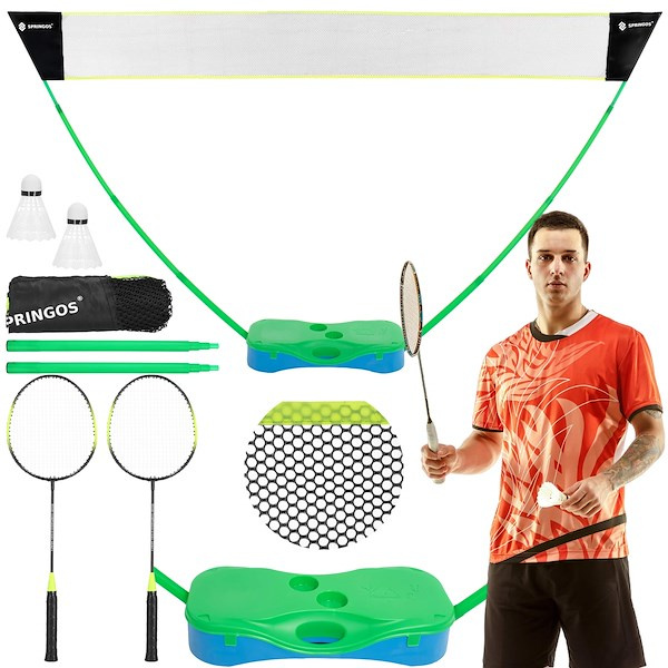 Zestaw do gry w badmintona paletki z siatką + lotki w walizce