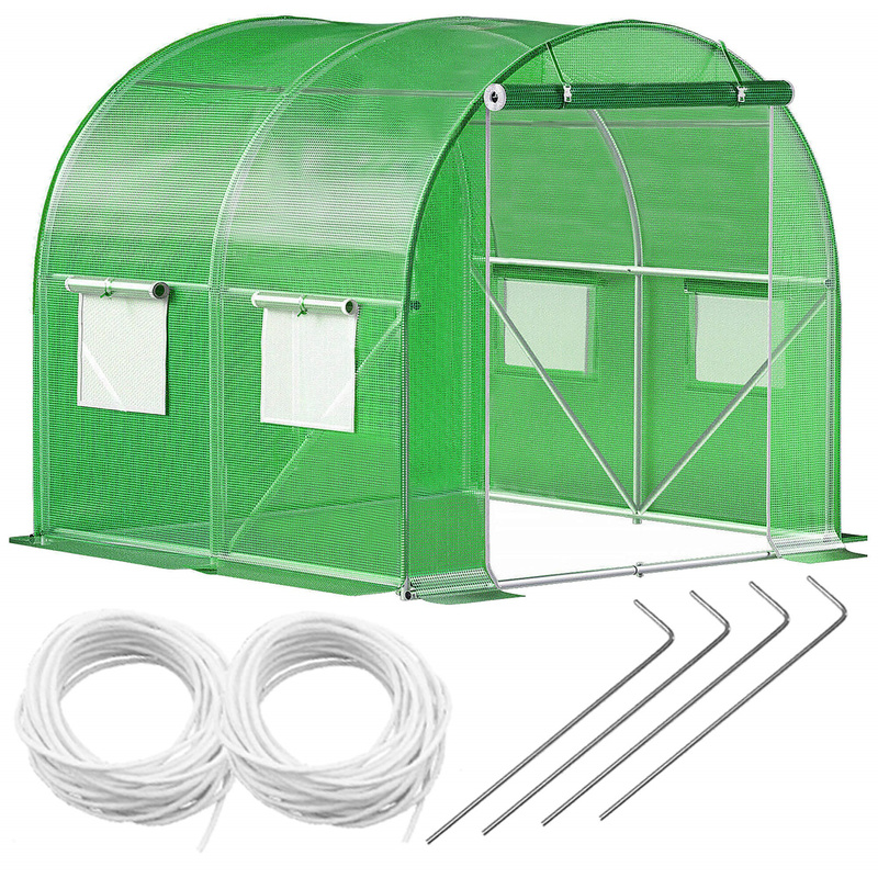 Tunel ogrodowy foliowy UV4 140g/m2 2x2x2 m zielony