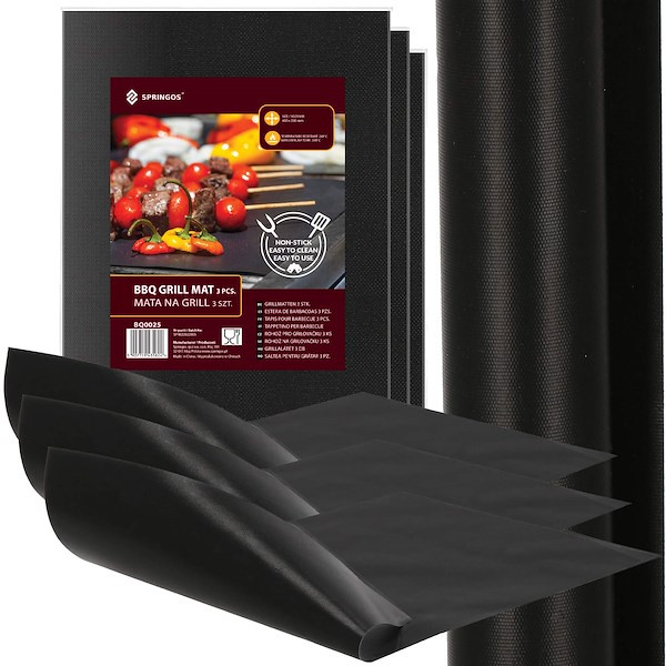 Mata teflonowa do grilla 40x33 cm 3 szt. tacka do grillowania i do piekarnika
