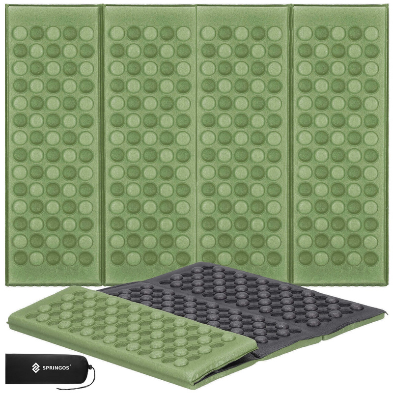 Mata piankowa do siedzenia 39 x 29 x 1 cm składana mata turystyczna karimata zielona