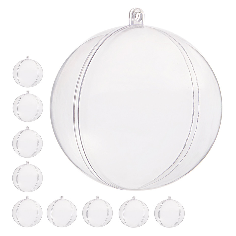 Bombki akrylowe 11cm kula plastikowa decoupage zestaw 10 szt.