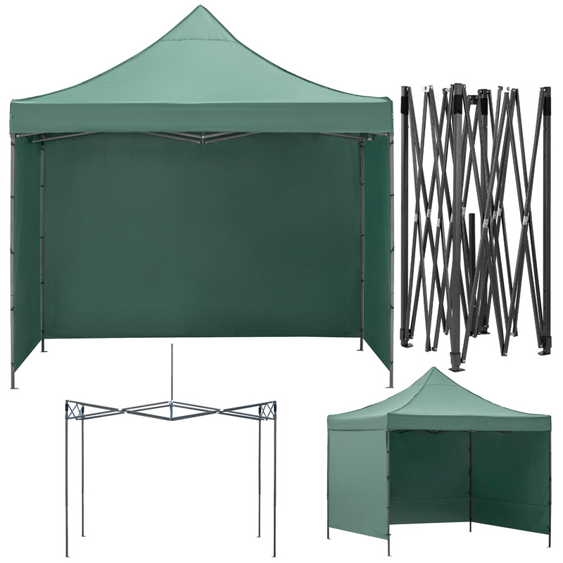 Pawilon handlowy 300x300 cm namiot ogrodowy, targowy, zielony