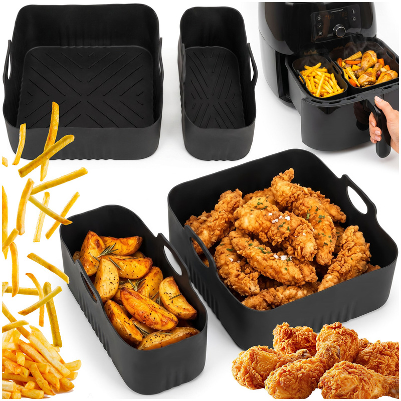 Wkład silikonowy do Air Fryer 1,5-3 L zestaw 2 szt. foremka do frytkownicy beztłuszczowej