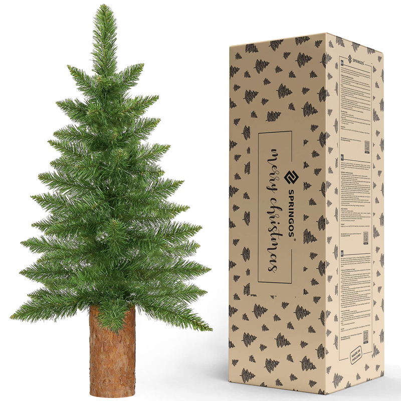 Sztuczna choinka na pniu 80 cm jodła mini drzewko świąteczne