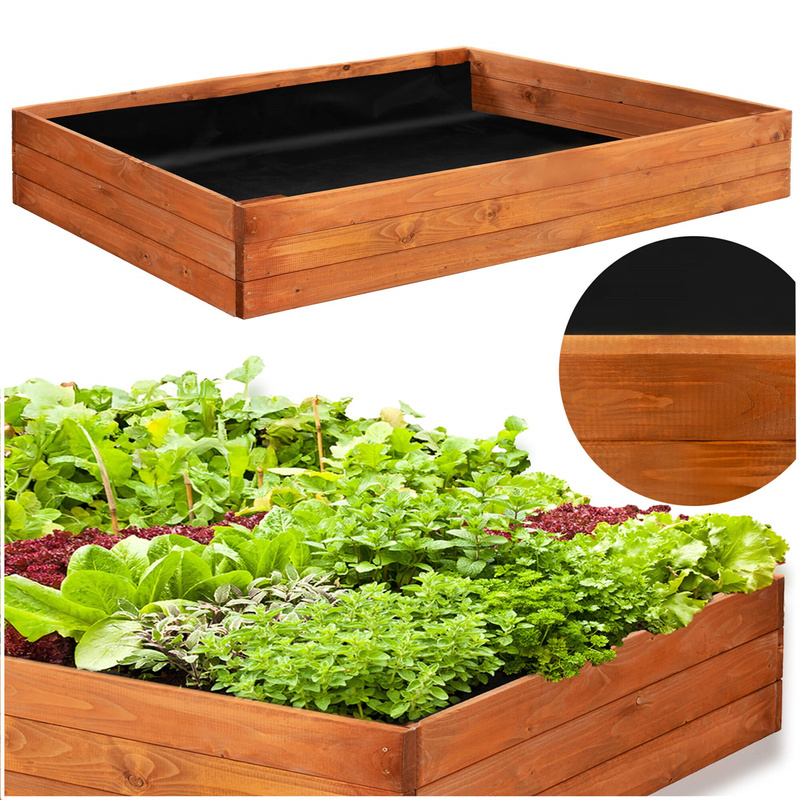 Warzywniak drewniany 200x84x26,5 cm wysoki skrzynia ogrodowa zielnik impregnowany