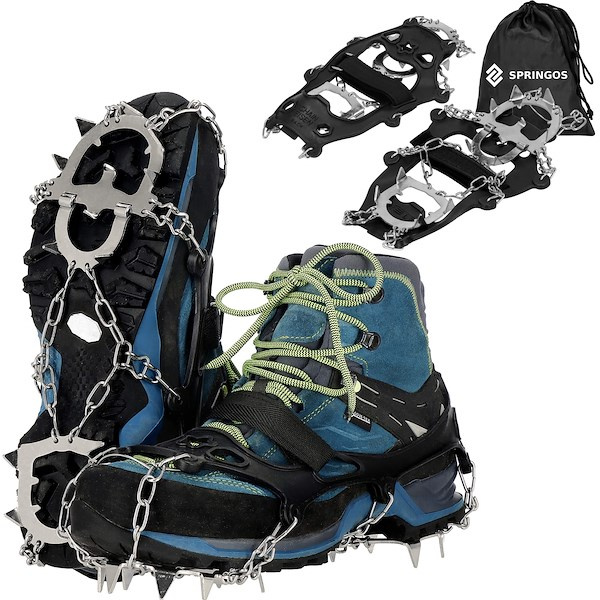 Raczki na buty turystyczne stalowe antypoślizgowe nakładki rozmiar 41-45