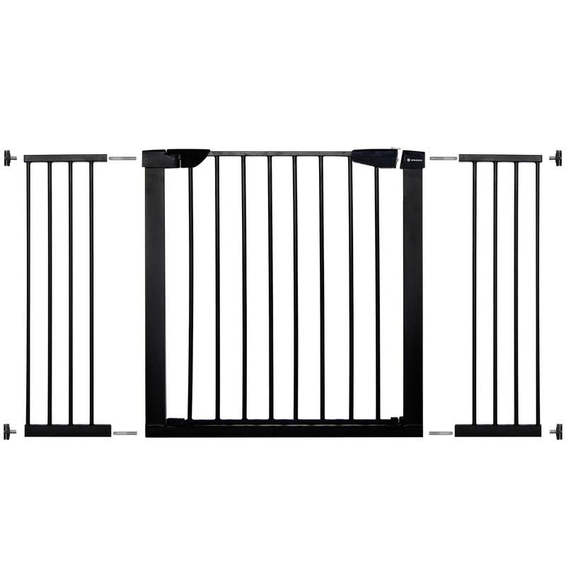 Barierka na schody 75-138 cm bramka rozporowa, zabezpieczająca czarna