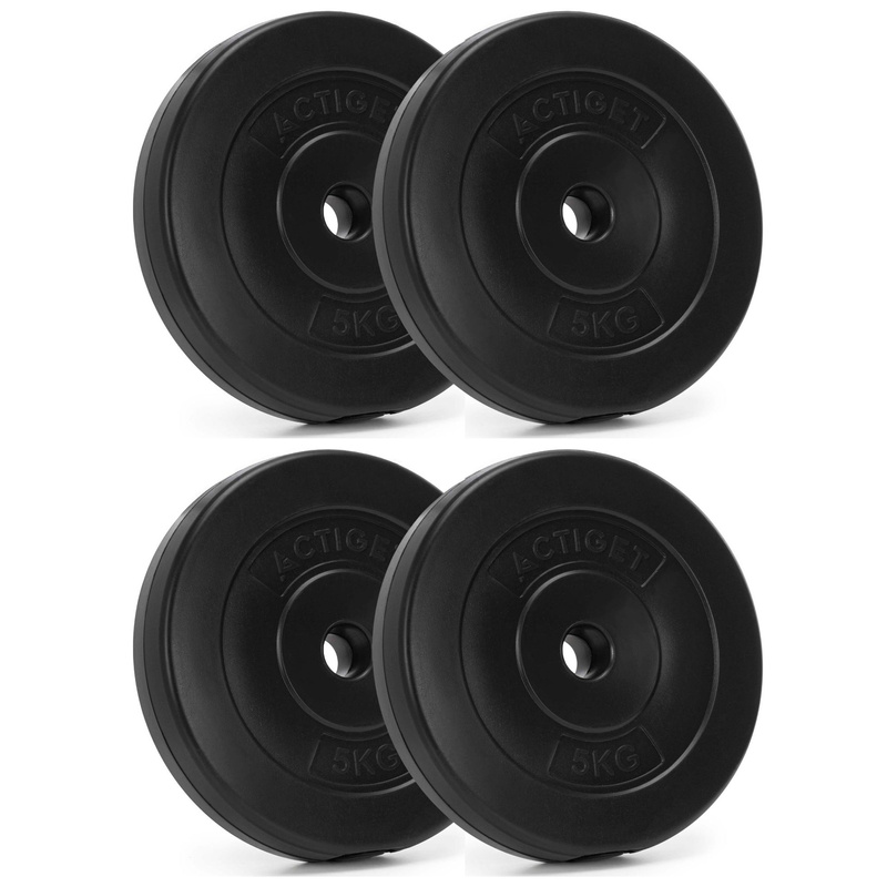 Obciążenie kompozytowe 5 kg 4 szt. talerze bitumiczne do sztangi 31 mm krążki do hantli
