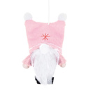 Skrzat 8cm ozdoba świąteczna, krasnal świąteczny, gnom różowy