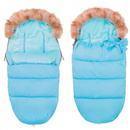 Błękitny śpiworek z futerkiem