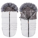 Śpiworek do wózka 4w1, śpiwór z futerkiem do sanek, gondoli 90 cm szary