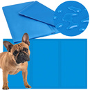 Mata chłodząca dla psa i kota 90x50 cm mata żelowa niebieska