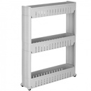 Mobilny regał na kółkach szafka łazienkowa 3 półki szary