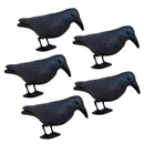 Odstraszacz ptaków 11x39x18,5cm stojący kruk granatowo-czarny zestaw 5 szt.