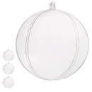 Bombki akrylowe 6cm kula plastikowa decoupage zestaw 4 szt.