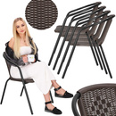 Krzesło ogrodowe 4 szt. metalowe na balkon brązowe