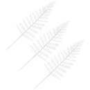 Gałązka świąteczna liść 3 szt. ozdoba do stroika 44 cm biały