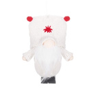 Skrzat 8cm ozdoba świąteczna, krasnal świąteczny, gnom kolorom biały