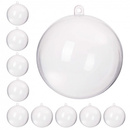 Bombki akrylowe 16cm kula plastikowa decoupage zestaw 10 szt.