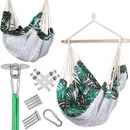 Hamak brazylijski z zestawem montażowym 130x100cm fotel wiszący wielobarwny 