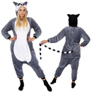 Piżama jednoczęściowa kigurumi damska kombinezon lemur rozmiar M