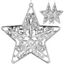 Zawieszki choinkowe 2 szt. gwiazdka srebrna