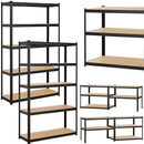 Regały metalowe magazynowe 2 szt. 180x90x40cm 875kg 5 półek do garażu, piwnicy