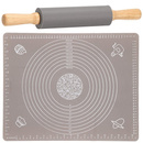 Silikonowa stolnica do ciasta 50x40cm z wałkiem 