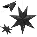Gwiazda papierowa świąteczna ozdoba choinkowa czarna ażurowa 3D