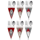 Kieszonka na sztućce 6szt. świąteczne etui, czapki ozdoba świąteczna