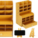 Organizer na biurko przybornik z szufladą i 15 przegródkami