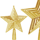 Szpic na choinkę 18,5 cm gwiazdka ażurowa czubek złoty