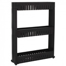 Mobilny regał na kółkach szafka łazienkowa 3 półki czarny