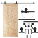 System drzwi przesuwnych 183 cm barn door, prowadnica do 100 kg czarny kółka