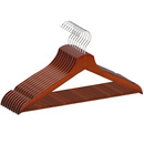 Wieszaki na ubrania 9 szt. drewniane zestaw brązowy