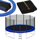 Siatka do trampoliny zewnętrzna z osłoną na sprężyny 460 cm 15 FT 10 słupków niebieska